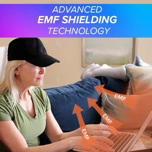 DefenderShield EMF protection baseball cap in use