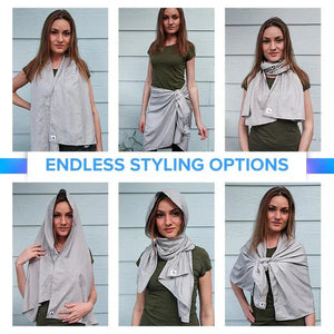 Defendershield EMF protection scarf - multiple styling options