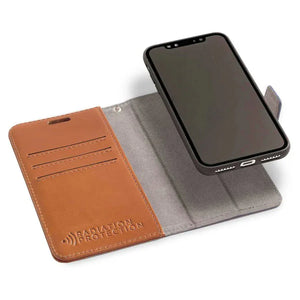 Leather iPhone case with radiation protection