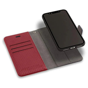 Red phone case with phone, radiation protection