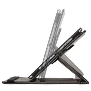 Tablet case in various viewing angles.