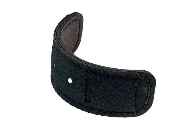 Heel sleeve side curve, black leather