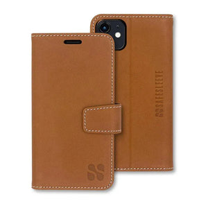 Brown leather iPhone 11 wallet case