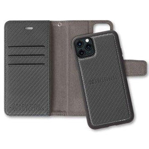 iPhone 11 Pro Black Carbon Fiber Wallet Case