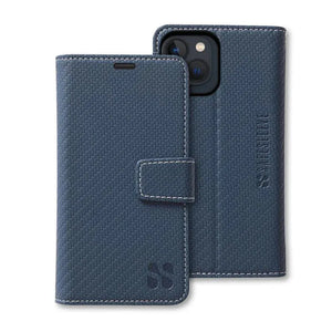 Blue iPhone case with woven texture