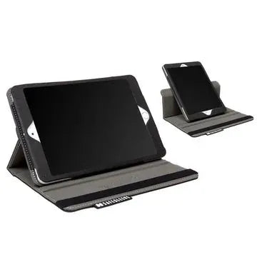 iPad in black landscape case