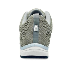 Platinum knit grounding sneakers heel view