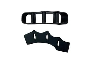 Top & front view of a black hand grip protector