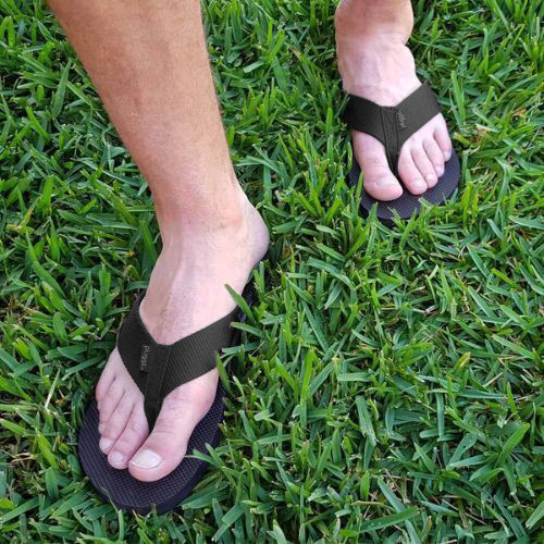 Men's Black Grounding Thongs