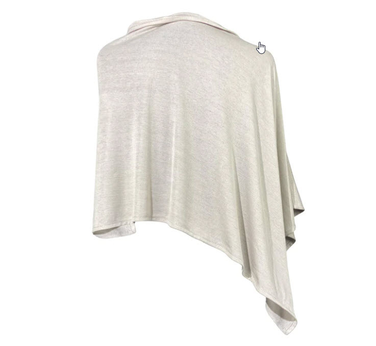 Natural Silver Modal Poncho 