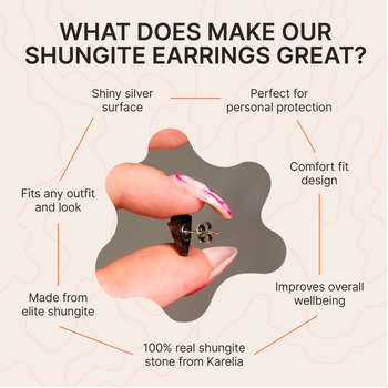 Elite Shungite Stud Earrings