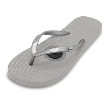 Women's Silver Grounding Thongs