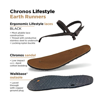Earth Runners Lifestyle Grounding Sandals (Black) 