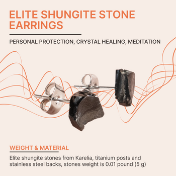 Elite Shungite Stud Earrings