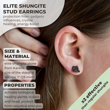 Elite Shungite Stud Earrings