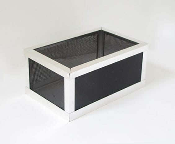 Faraday cage, a rectangular mesh box