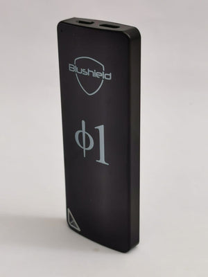 Blushield Φ1 Portable Black Device - angled view
