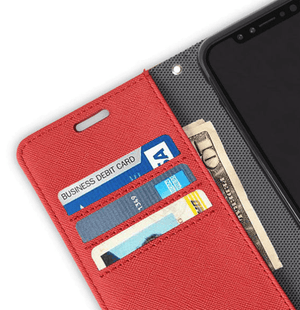 Red phone wallet with cards and cash, Nov 28 screenshot.