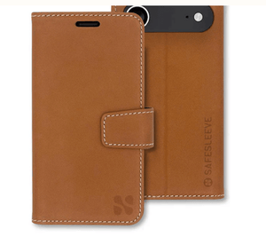 Brown leather Safesleeve phone case, Dec 2025 screenshot.