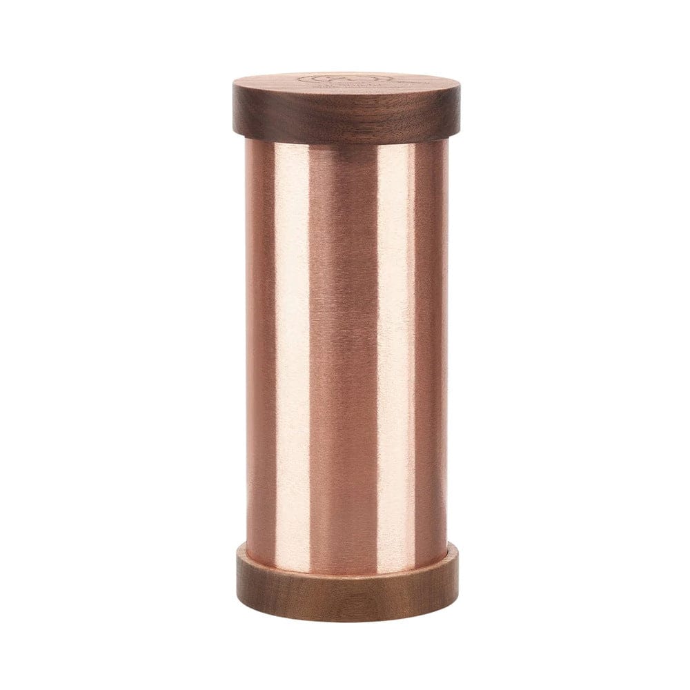 WG-QiShield - Copper Cylinder with Wood Top & Base