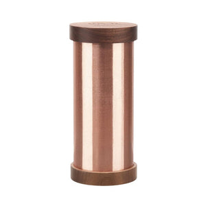 WG-QiShield - Copper Cylinder with Wood Top & Base